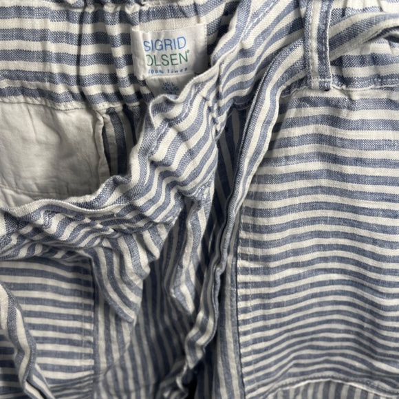 Sigrid Olsen linen striped pants - Picture 3 of 4